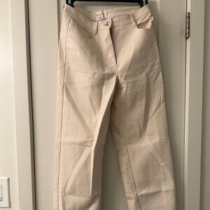 Aritzia White Leather Pants